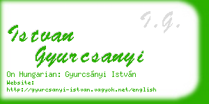 istvan gyurcsanyi business card